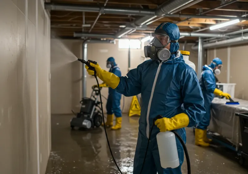 Basement Sanitization and Antimicrobial Treatment process in Dunsmuir, CA